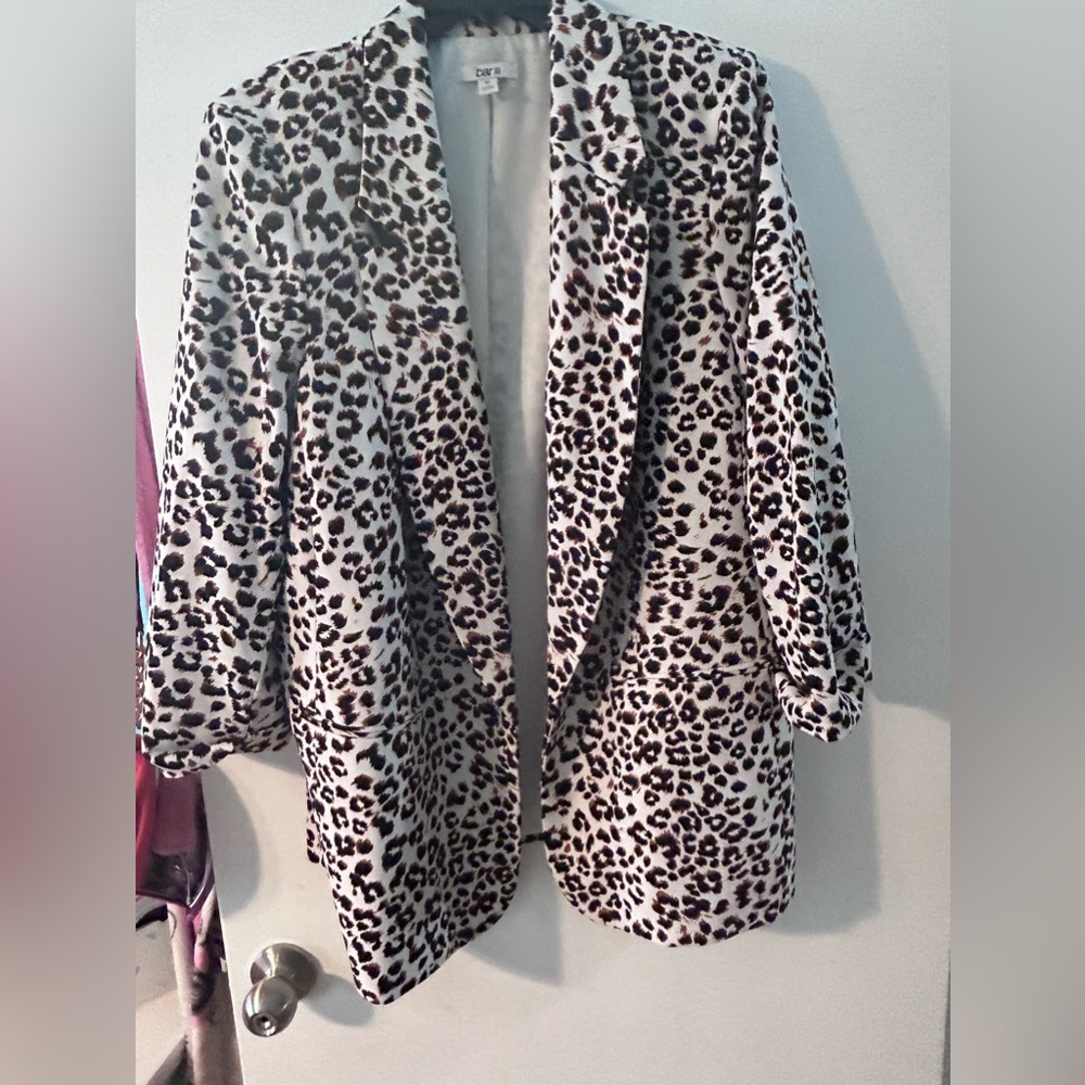 Cheetah print blazer